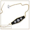 Bracciale in smalto nero e fiori | Gioielli De Nobili
